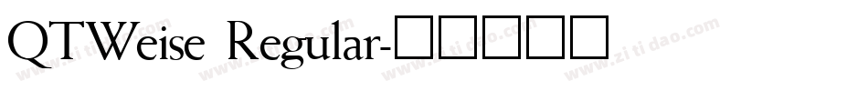 QTWeise Regular字体转换